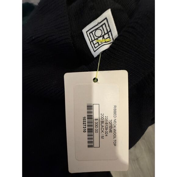 NWT Toteme Ribbed Turtleneck Sleeveless Sweater Top in Black / Medium - Picture 5 of 8